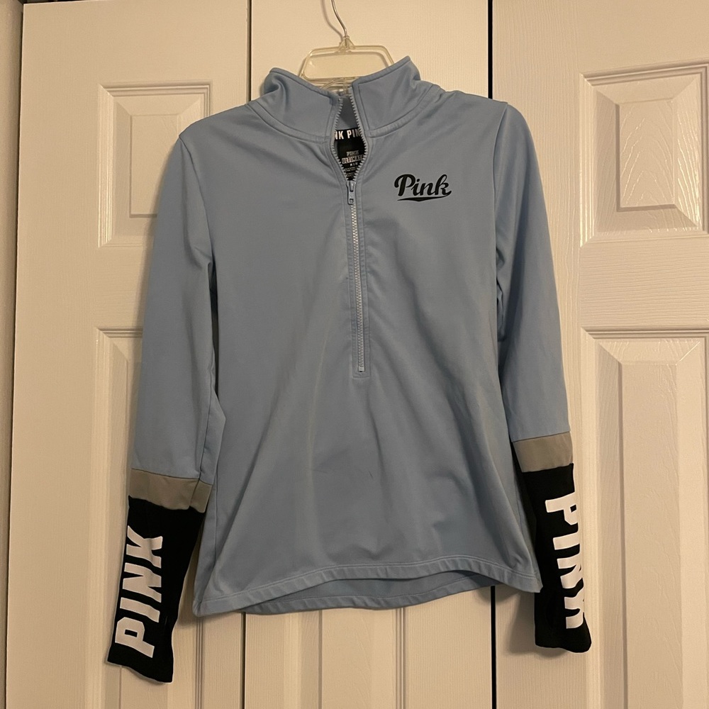 Victoria’s Secret PINK blue quarter zip pullover